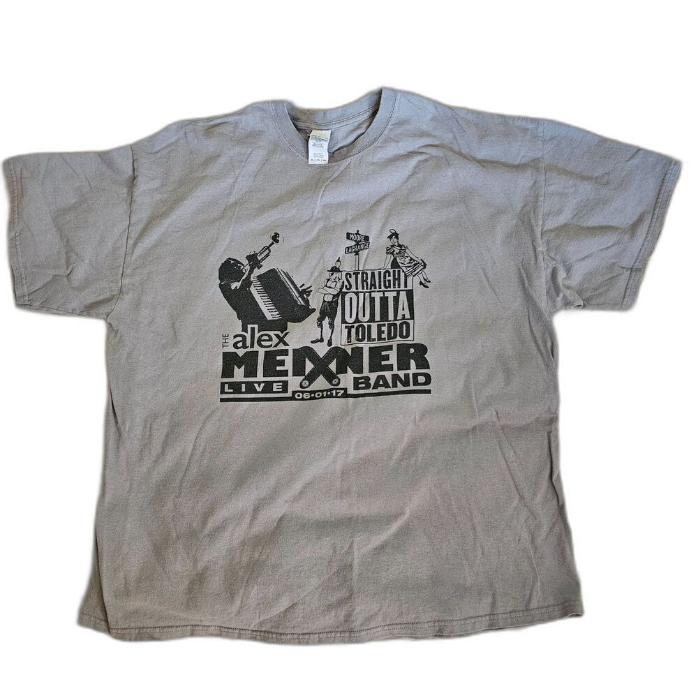 The Alex Meixner Band 2017 Straight Outta Toledo T-Shirt Concert Tee All Cotton